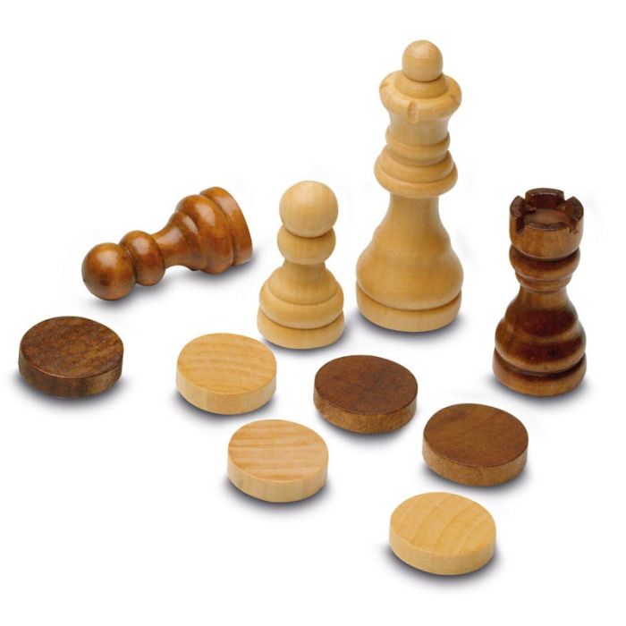 Jogo 3 em 1 - Xadrez, Damas e Gamão