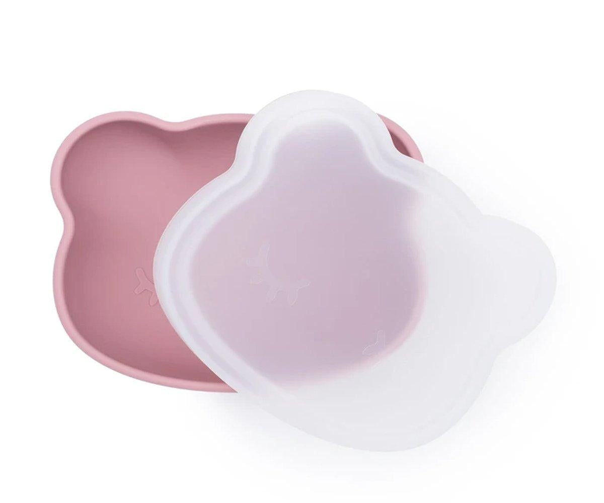 Tigela com Ventosa e Tampa - Rosa Velho