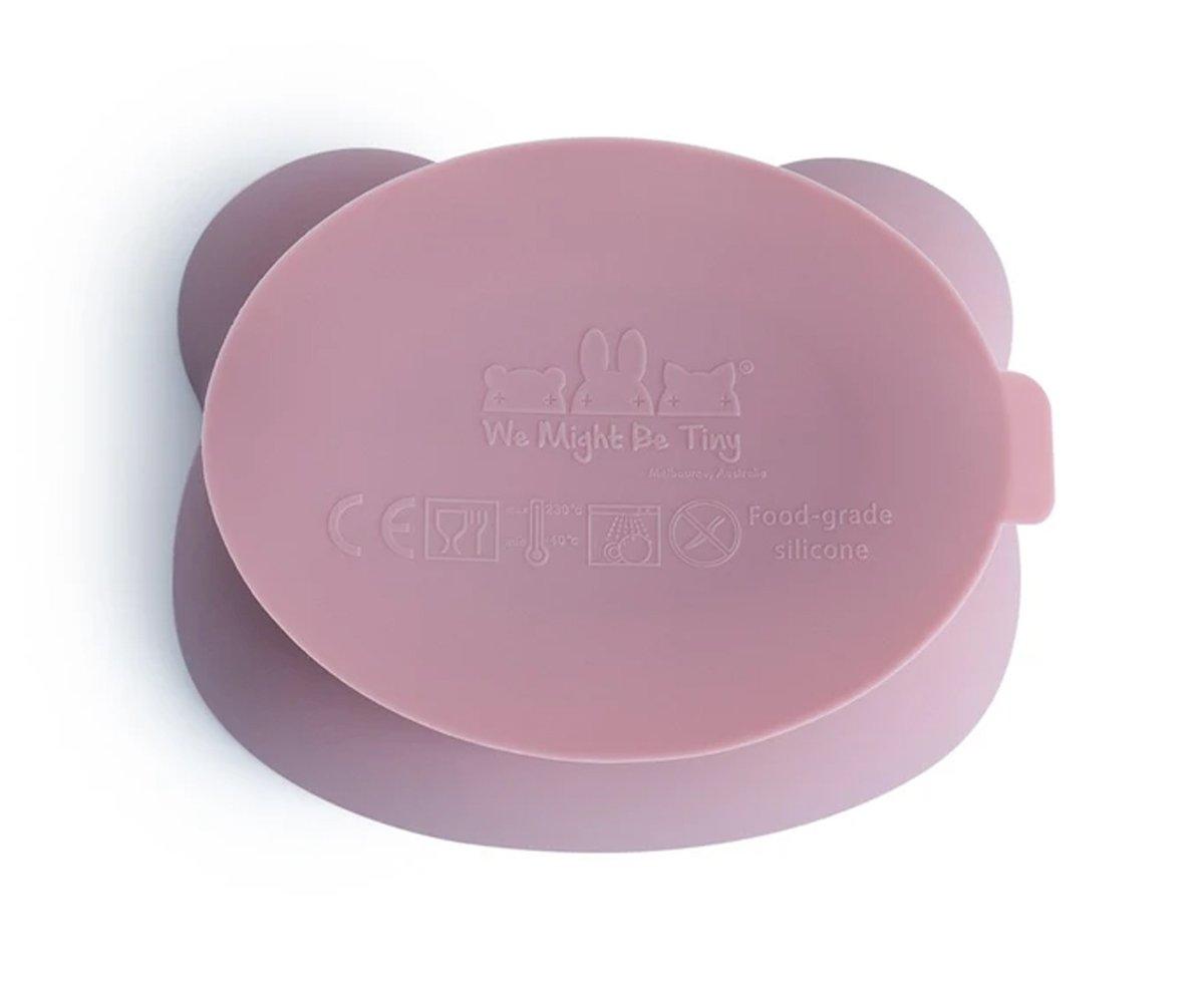 Tigela com Ventosa e Tampa - Rosa Velho