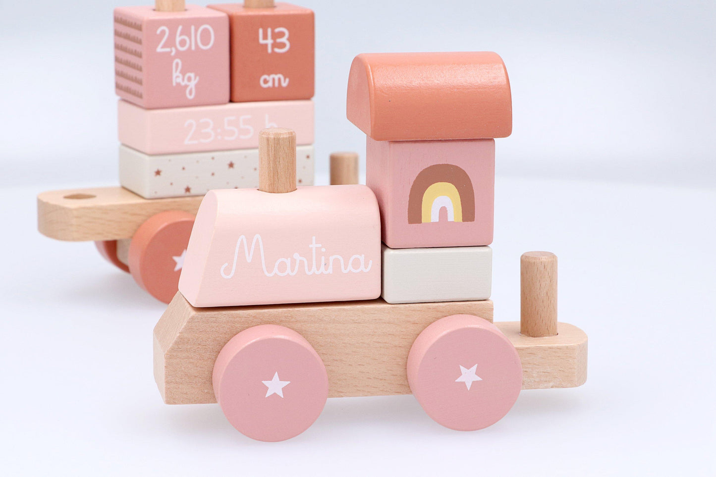 Comboio de Nascimento Personalizado Rosa