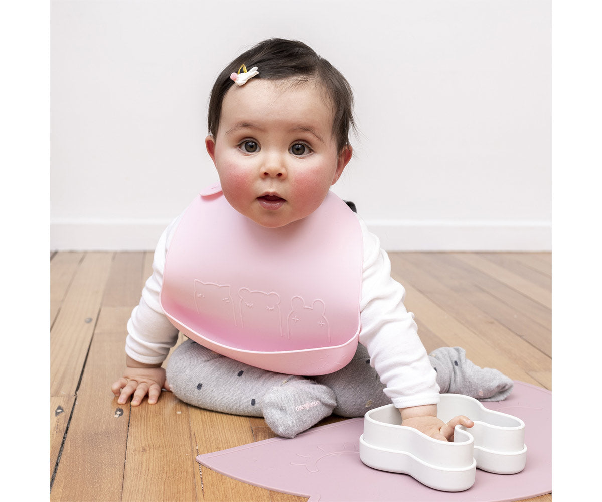 2 Babetes de Silicone Catchie - Dusty & Powder Pink