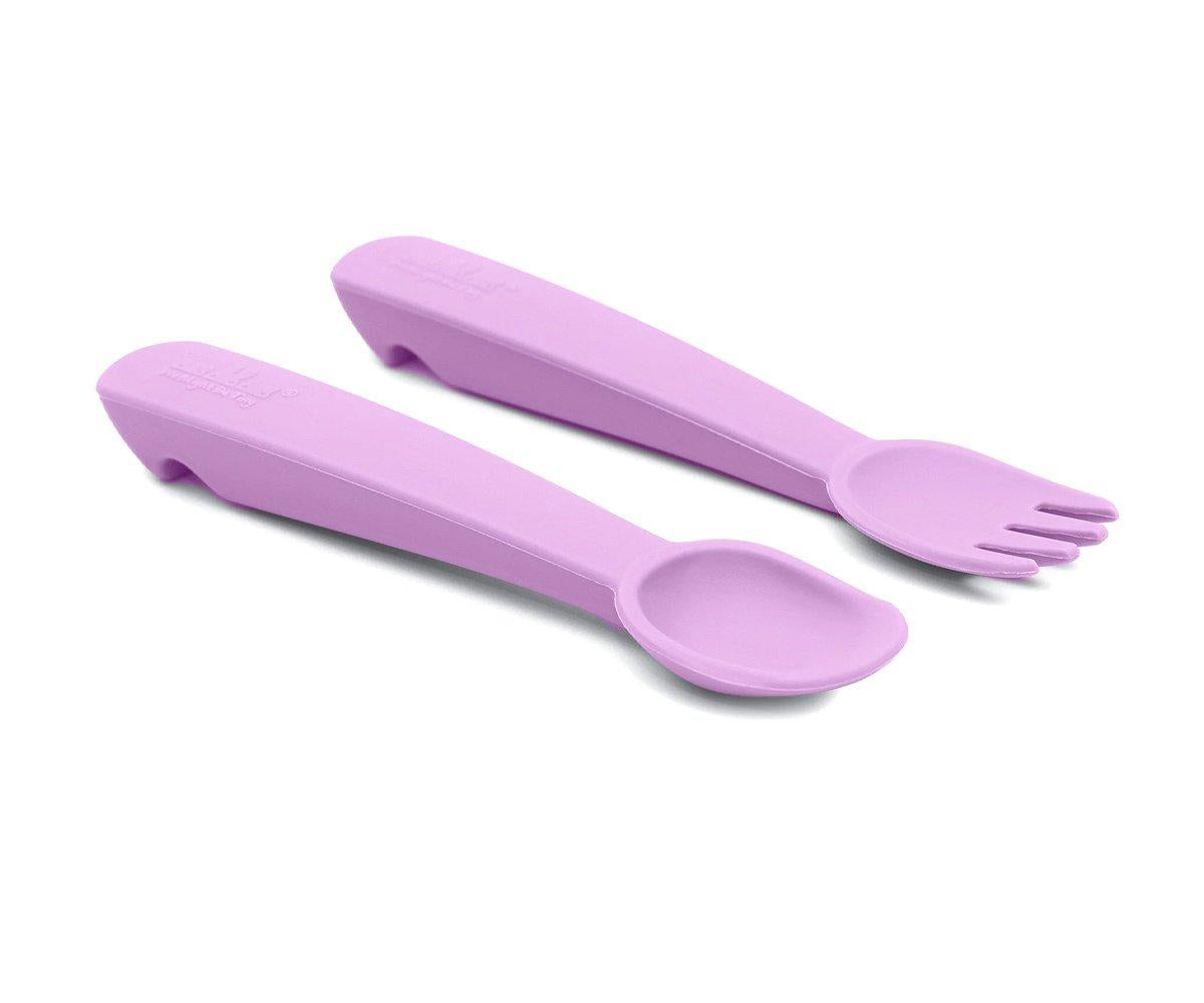 Talheres de Silicone Feedie - Lilás