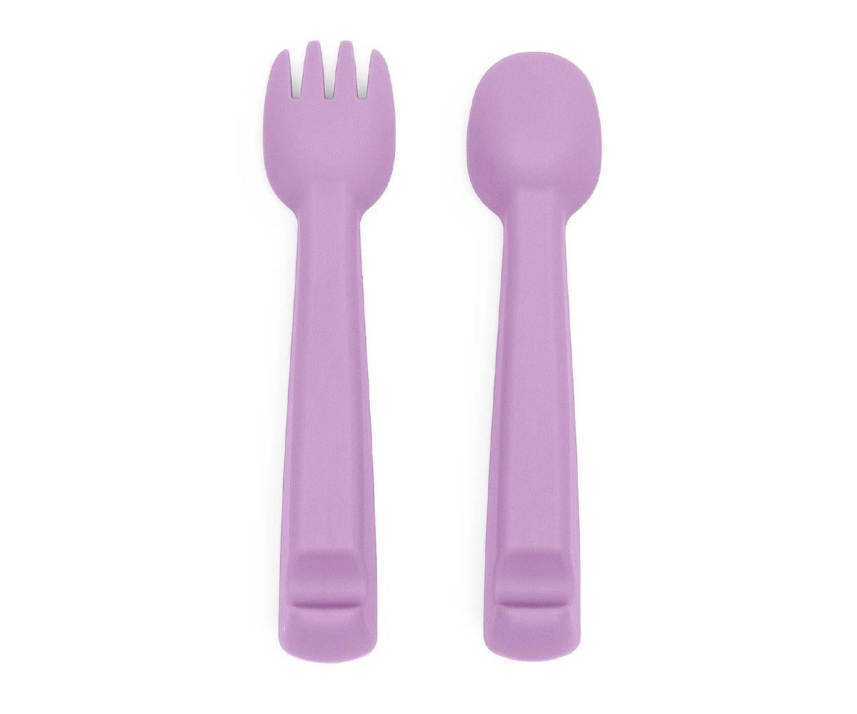 Talheres de Silicone Feedie - Lilás