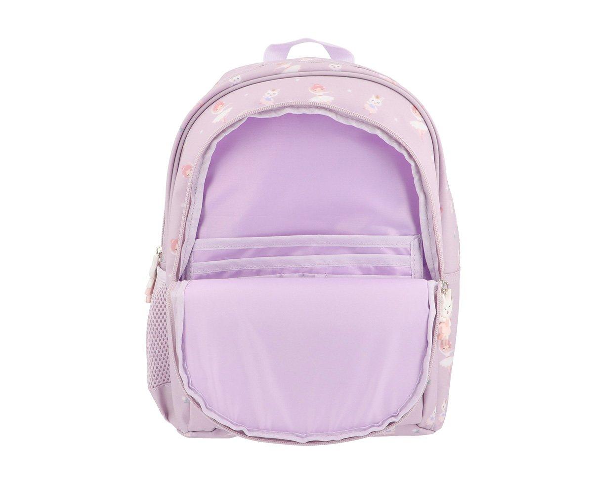 Mochila Escolar Média com Porta-Chaves - Ballet