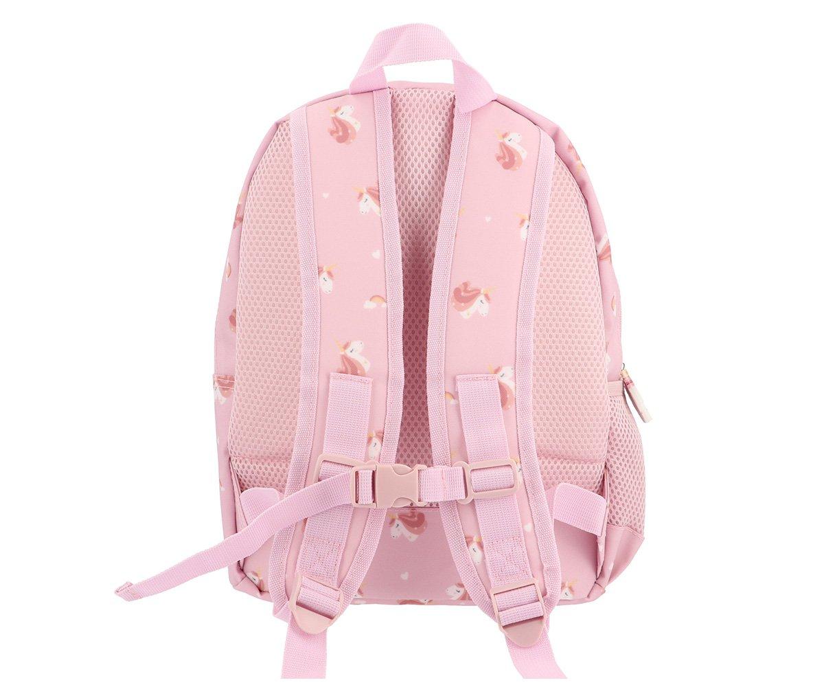 Mochila Escolar Média com Porta-Chaves -Magical Unicorn