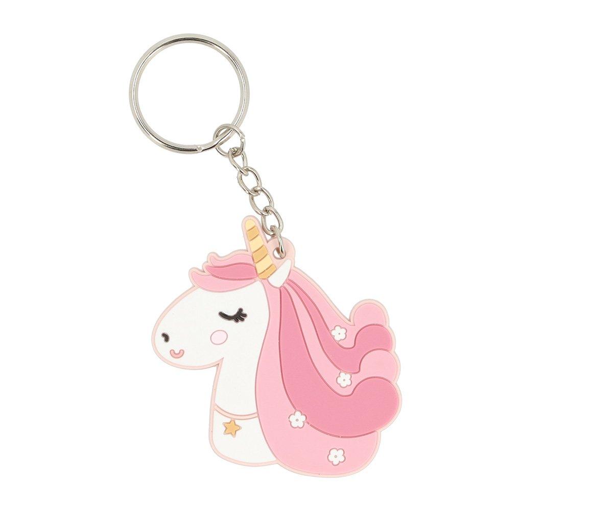 Mochila Escolar Média com Porta-Chaves -Magical Unicorn
