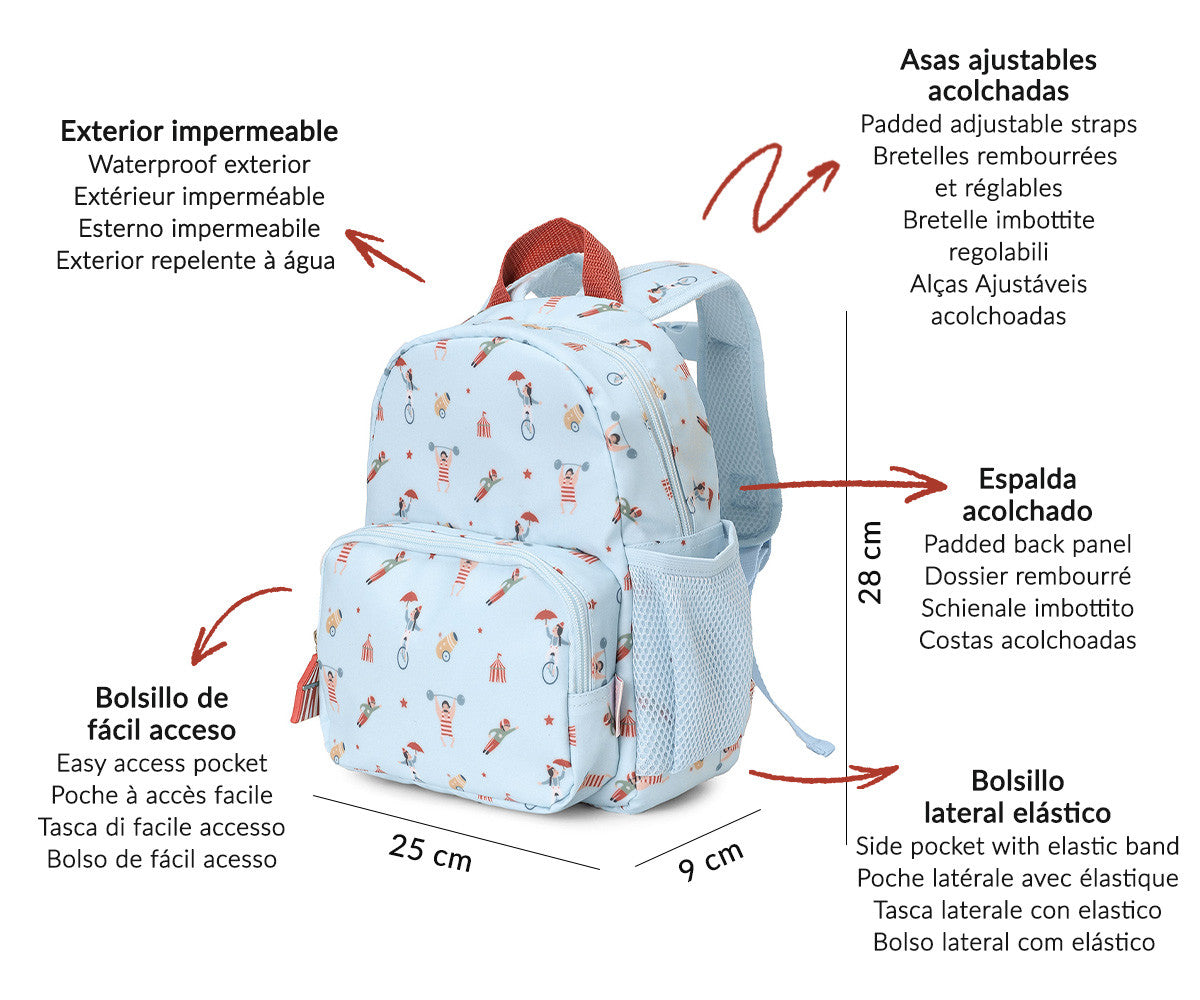 Mochila Infantil Personalizável - Circus Show