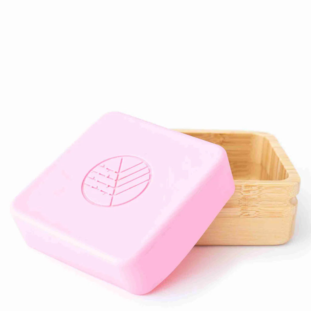 Marmitas de Lanche em Bambú - Rosa e Cinza
