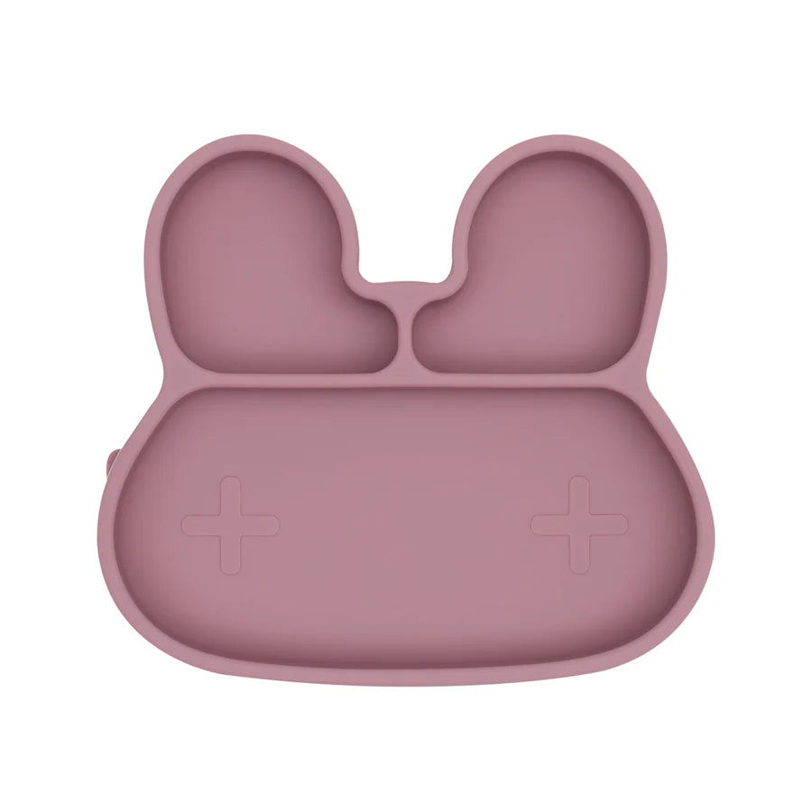 Prato de Silicone com Ventosa - Coelho Rosa