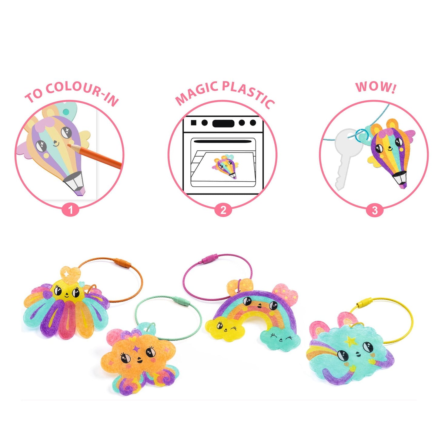 Plástico Artístico - Porta-Chaves Kawaii