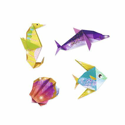 Jogo de Origami Metálico - Animais Marinhos