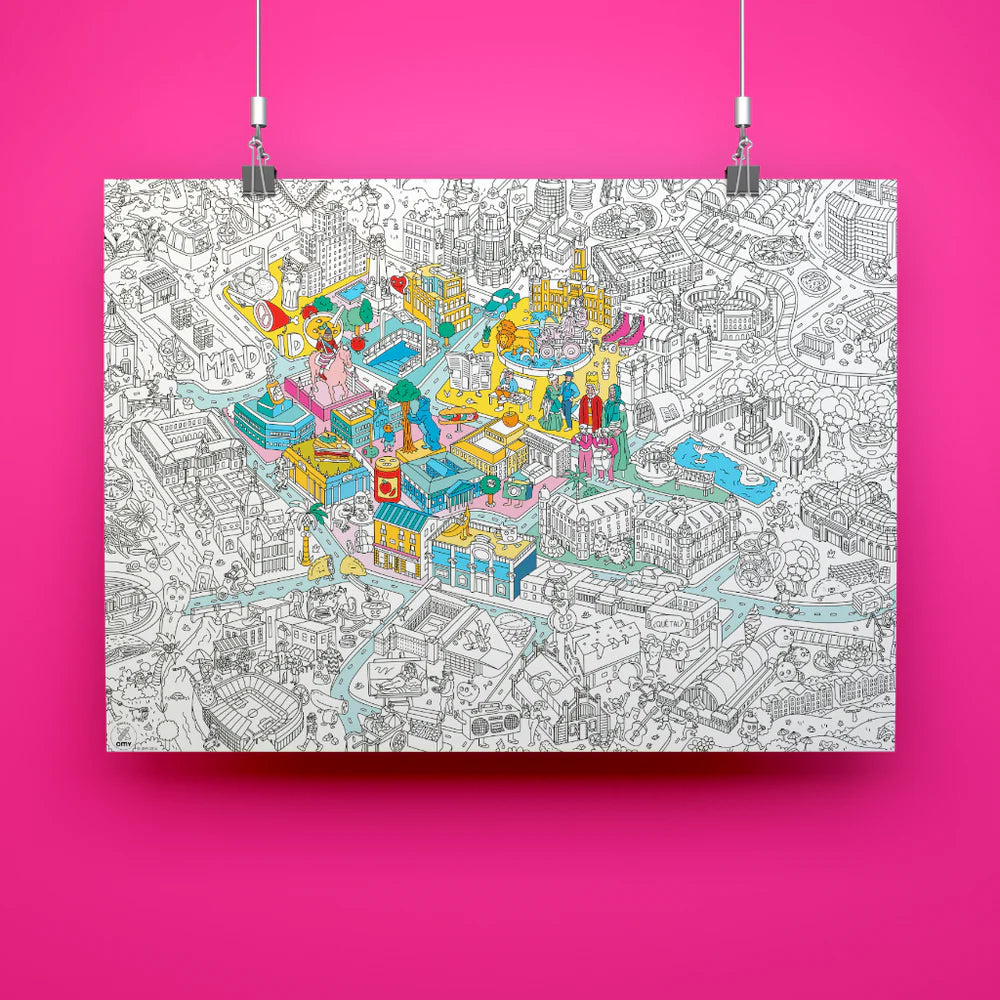 Poster Gigante para Colorir - Madrid