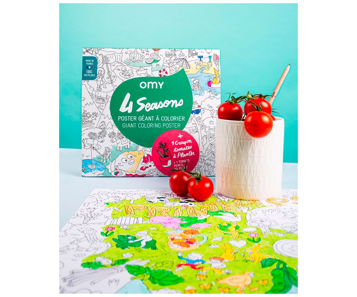 Poster XL Omy 4 Estações para Pintar
