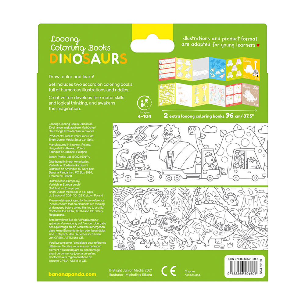 Livro de Pintar Looong - Dinossauros