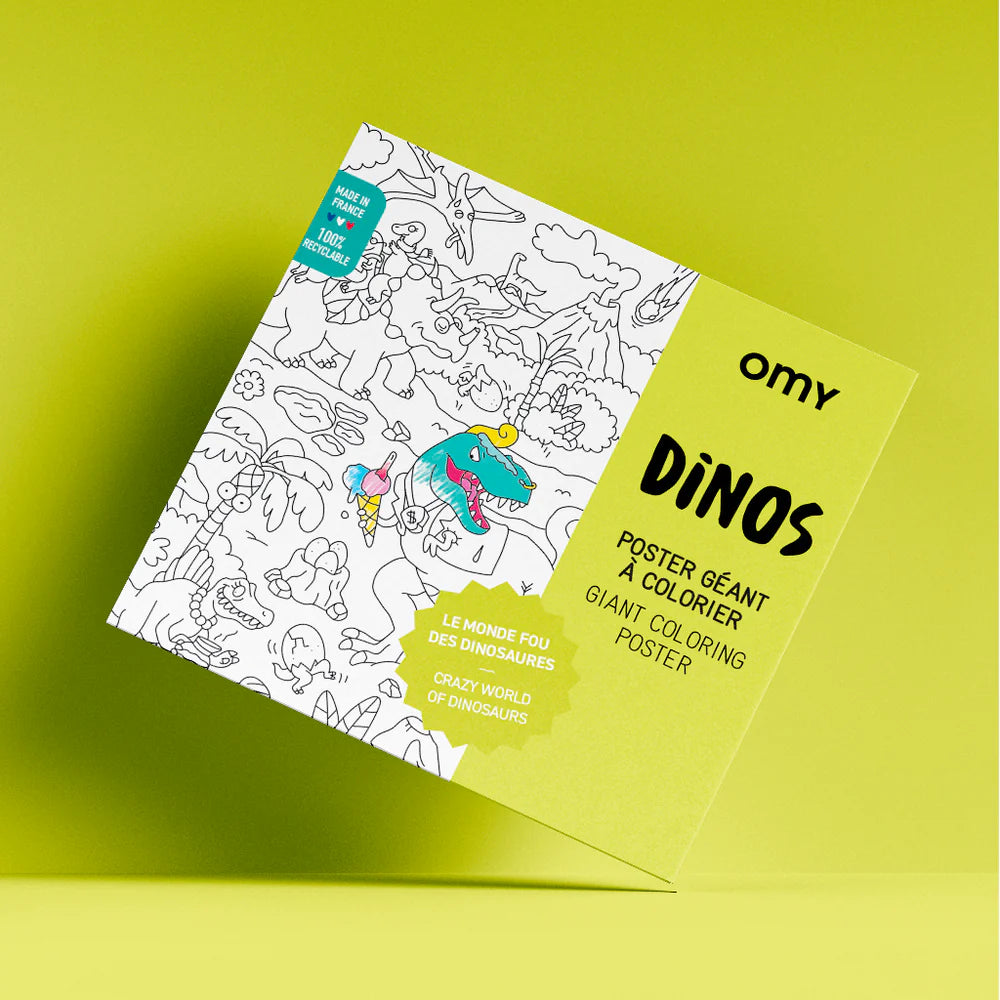 Poster Gigante para Colorir - Dinos