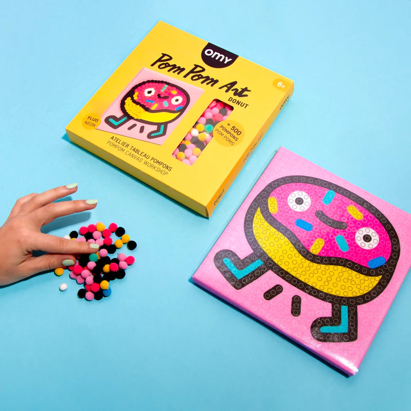 Kit Criativo - Quadro com Pompons Donut