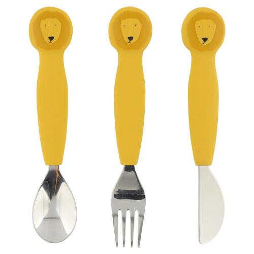 Conjunto de 3 Talheres em Silicone - Mr. Lion