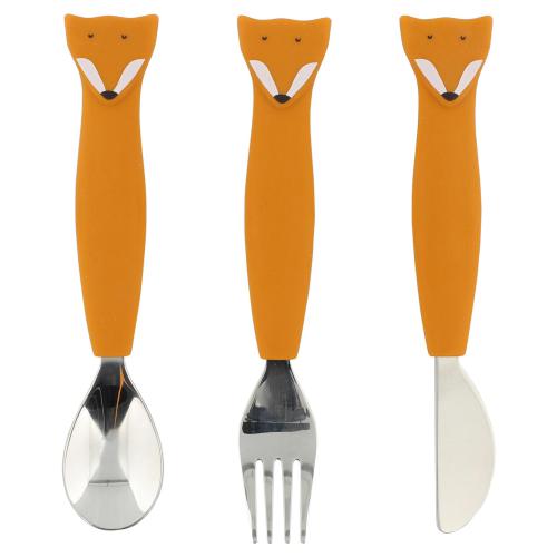 Conjunto de 3 Talheres em Silicone - Mr. Fox