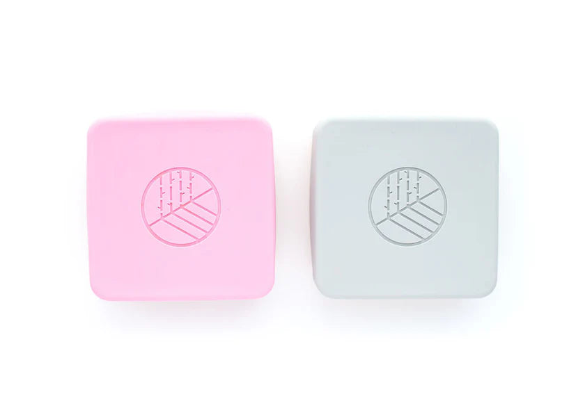 Marmitas de Lanche em Bambú - Rosa e Cinza