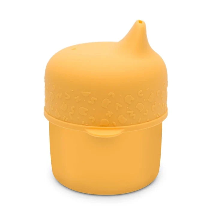 Set Copo de Silicone com Tampa e Palhinha - Mostarda