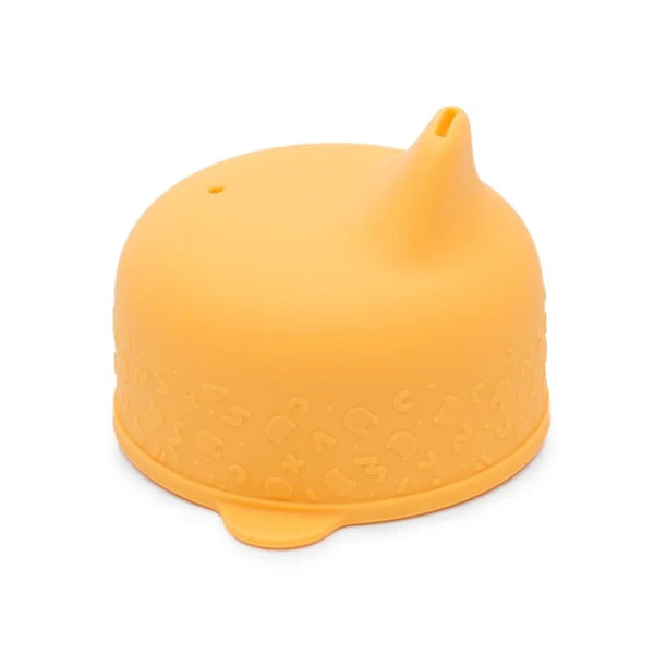 Set Copo de Silicone com Tampa e Palhinha - Mostarda