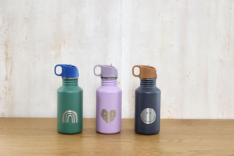 Garrafa de Aço Inoxidável Smile Azul 500 ml
