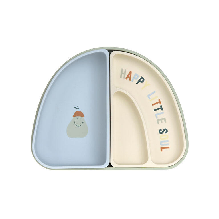 Jogo de Pratos de Silicone  – Arco-íris e Limão