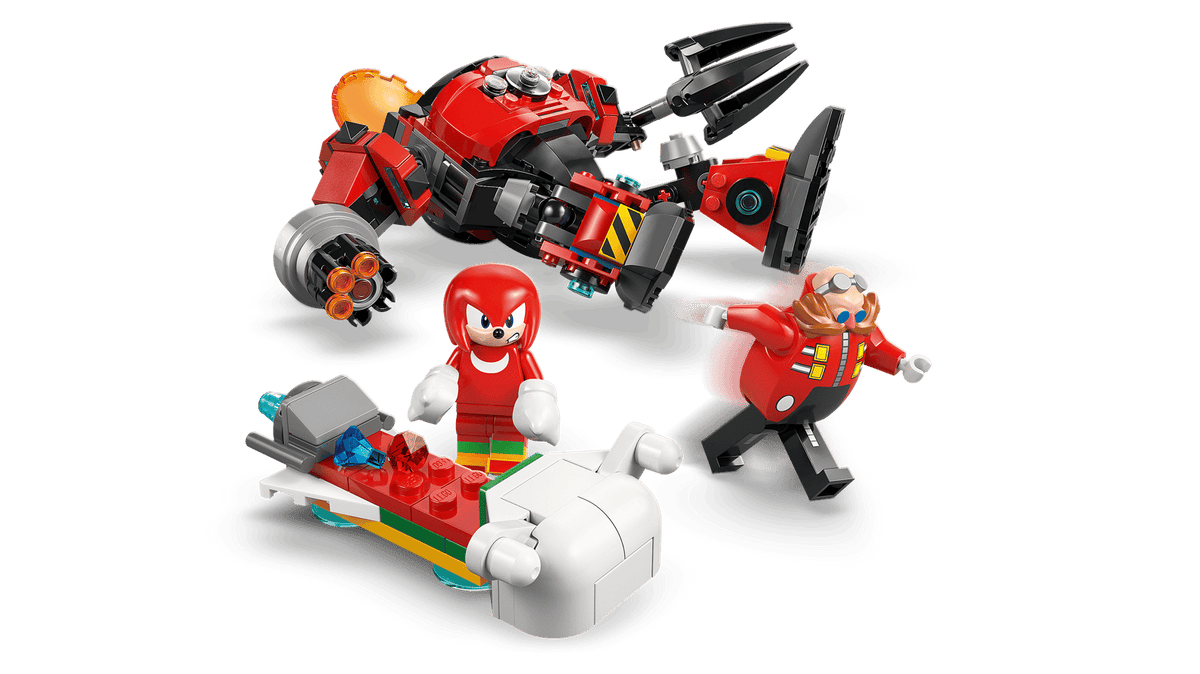Knuckles contra Robô Egg Crusher do Dr. Eggman
