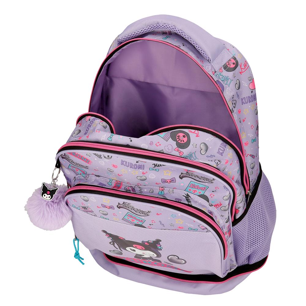 Mochila Compacta de 2 Rodas - Kuromi Retropop