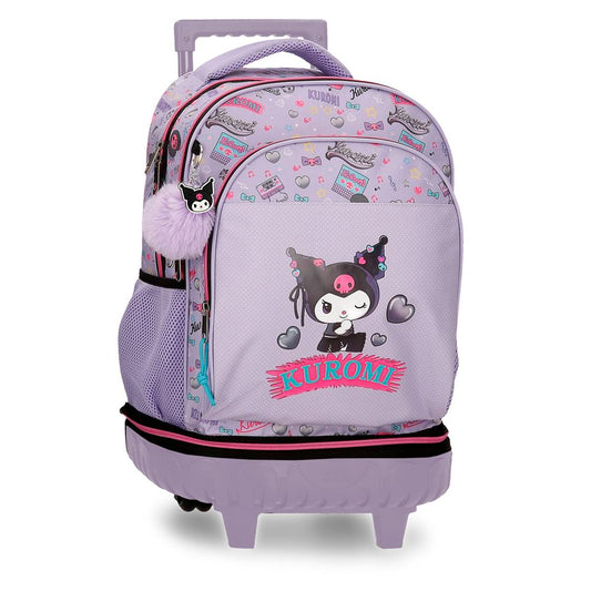 Mochila Compacta de 2 Rodas - Kuromi Retropop