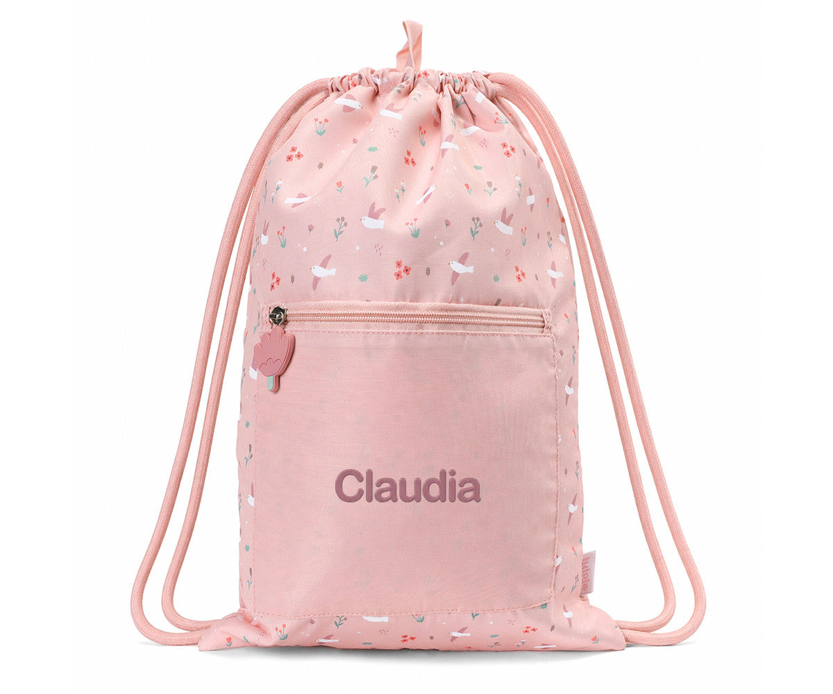 Mochila Saco Personalizável - Blossom Birds