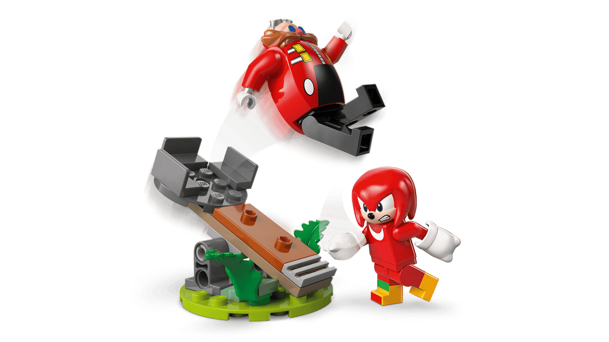 Knuckles contra Robô Egg Crusher do Dr. Eggman