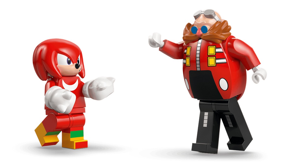 Knuckles contra Robô Egg Crusher do Dr. Eggman