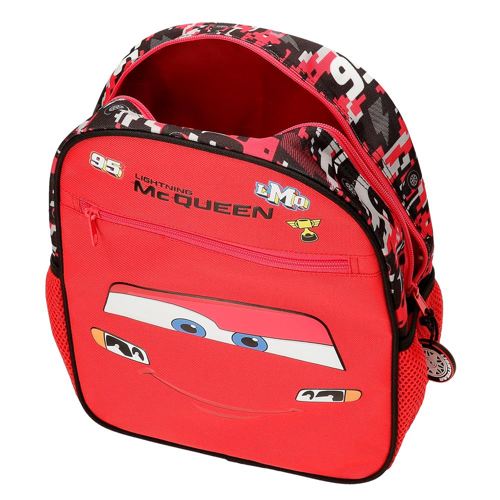Mochila Adaptável de 33cm - Cars Mcqueen Red