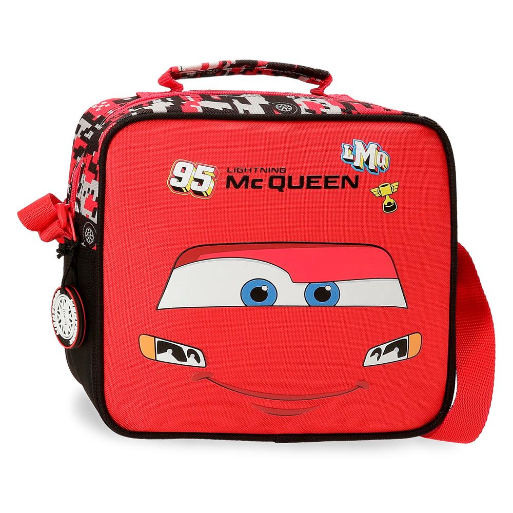 Lancheira com Alça Adaptável - Cars Mcqueen Red