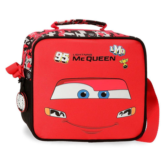Lancheira com Alça Adaptável - Cars Mcqueen Red