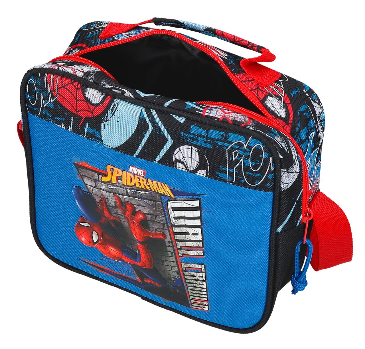 Lancheira com Alça Adaptável - Spiderman Wall Crawler