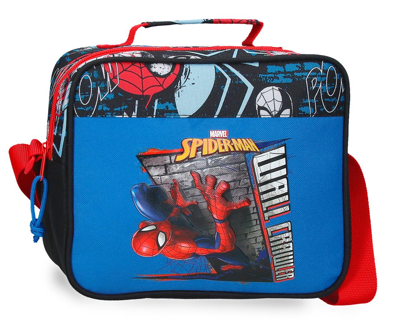 Lancheira com Alça Adaptável - Spiderman Wall Crawler