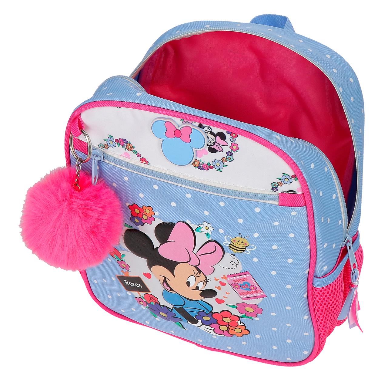 Mochila Adaptável de 28cm - Minnie Flowers