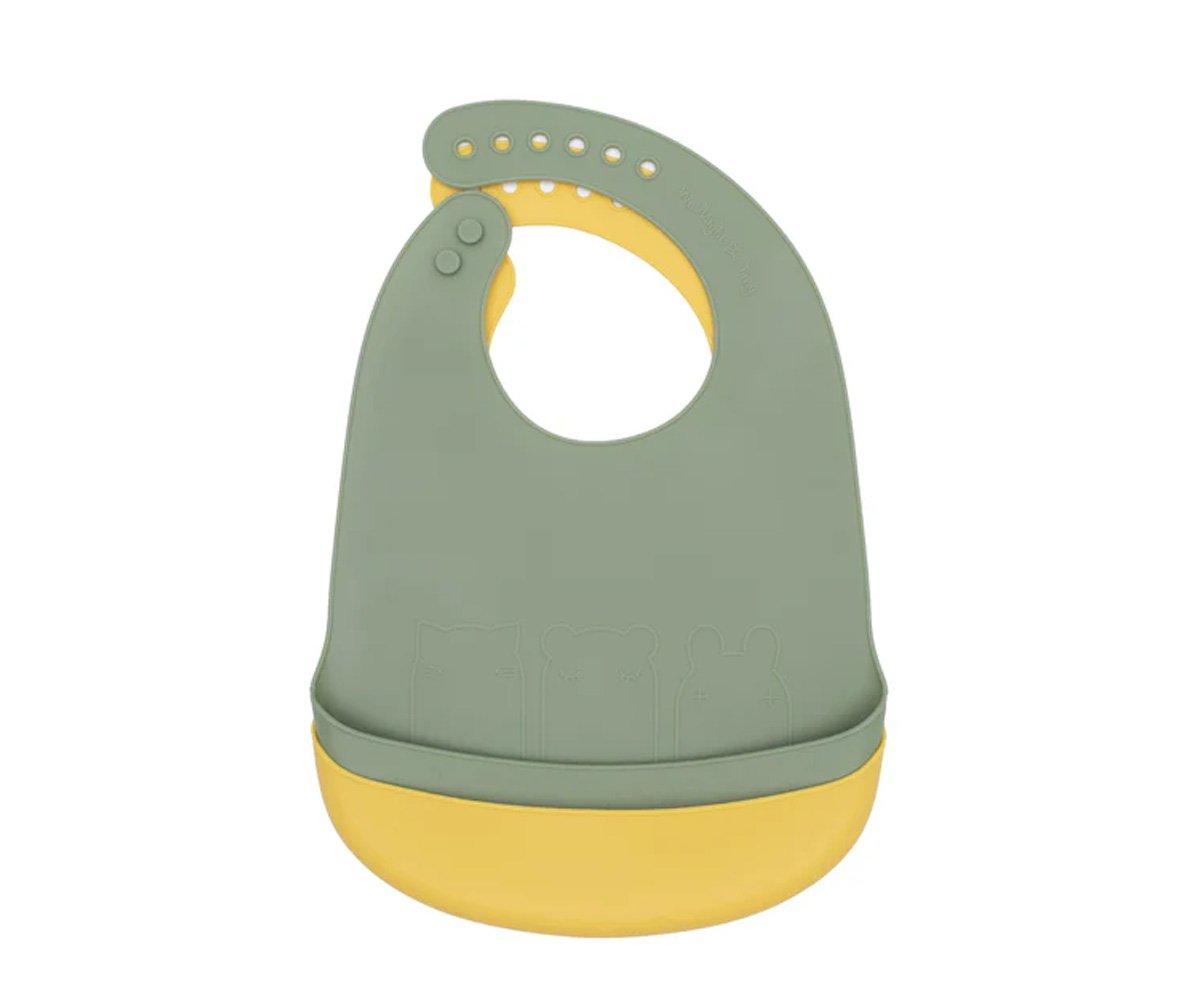 2 Babetes de Silicone Catchie - Sage & Yellow