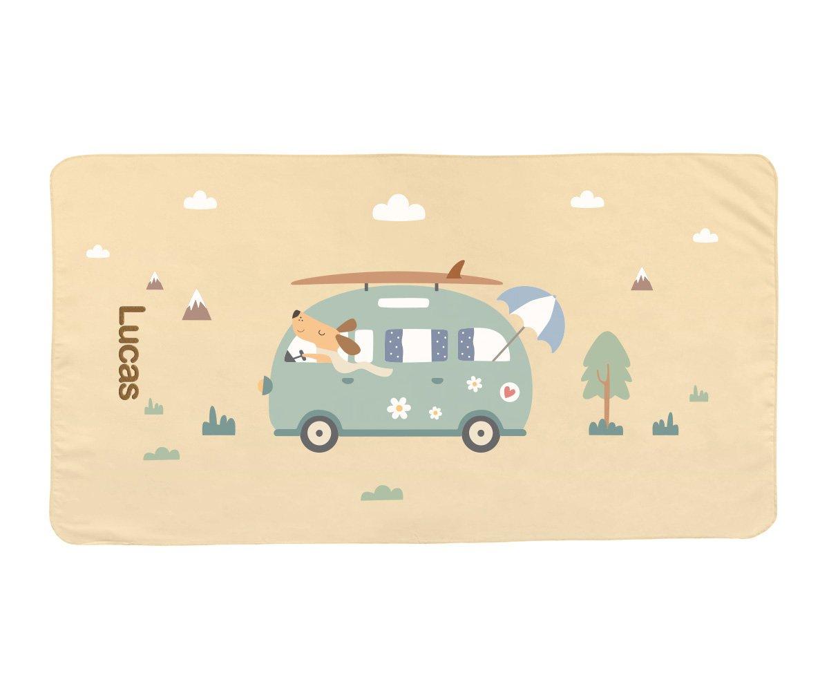 Toalha de Praia de Microfibra Personalizável - Surf Van