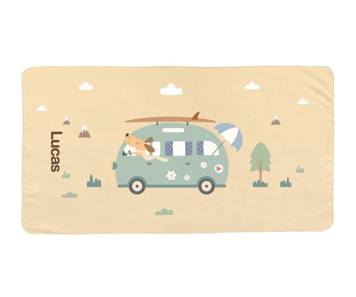 Toalha de Praia de Microfibra Personalizável - Surf Van