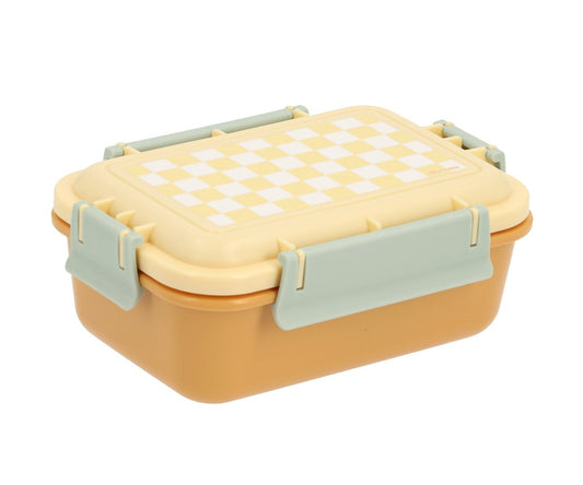 Marmita Bento Stripes - Yellow Chess