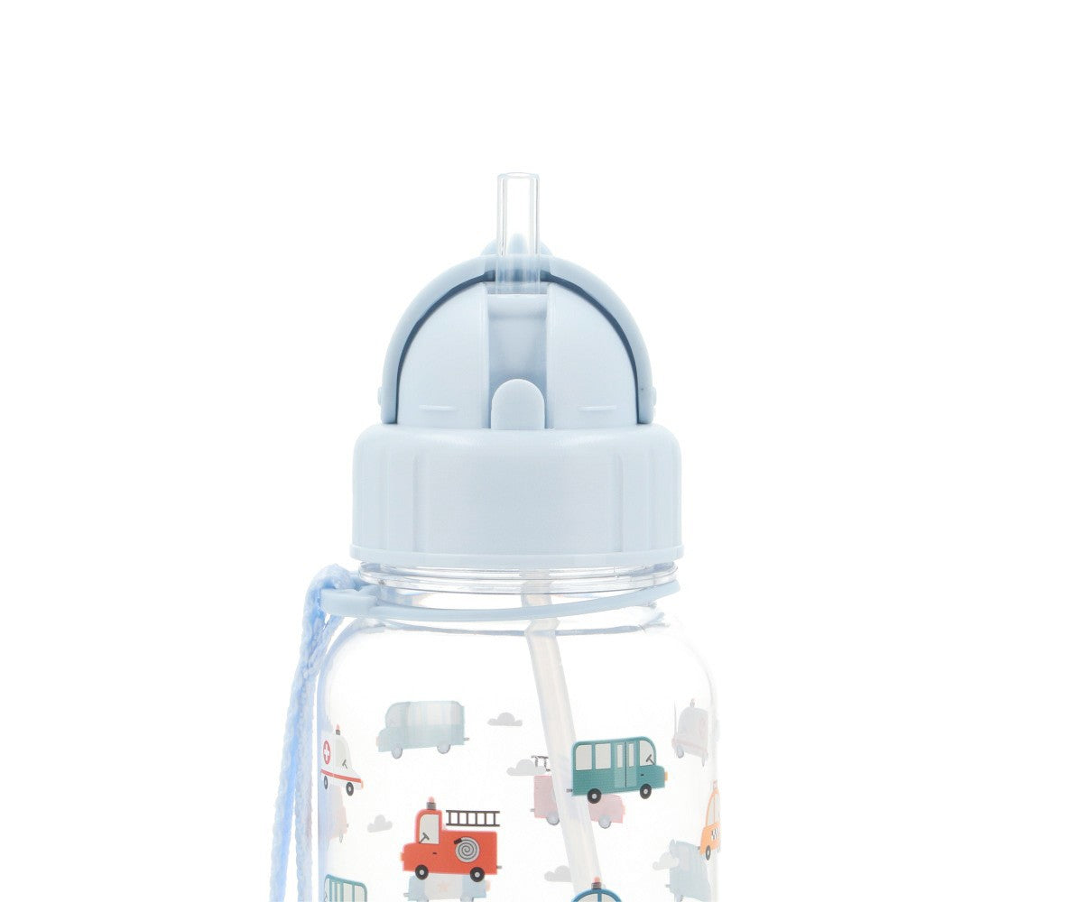 Garrafa de Plástico Infantil Personalizável - City Cars