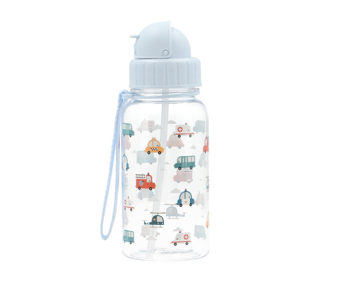 Garrafa de Plástico Infantil Personalizável - City Cars
