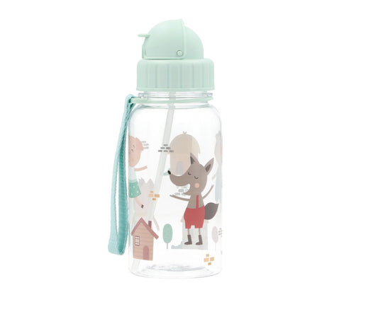 Garrafa de Plástico Infantil Personalizável - The Three Little Pigs