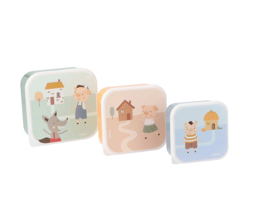 Conjunto de 3 marmitas - The Three Little Pigs