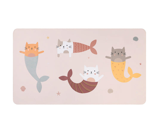 Toalha de Praia de Microfibra - Mermaid Cats
