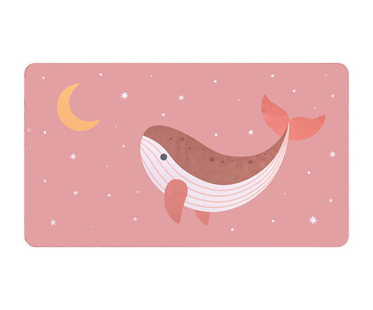 Toalha de Praia de Microfibra - Whale Pink