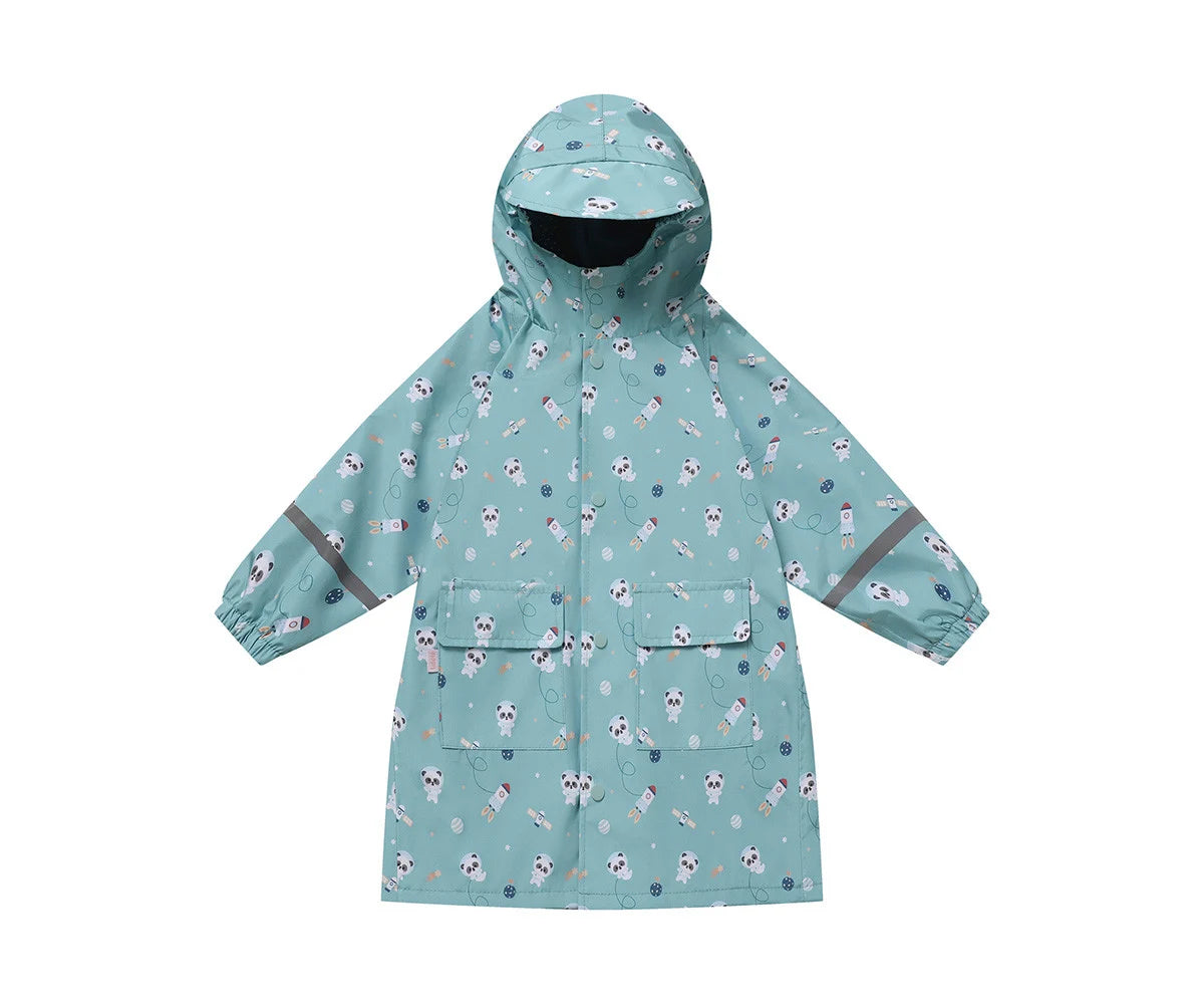 Capa de Chuva Infantil - Pandas in Space